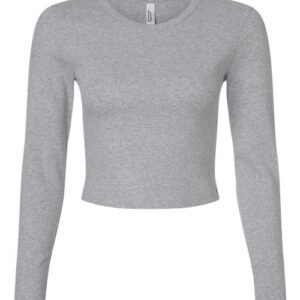 Women's Baby Rib Long Sleeve Cropped Tee